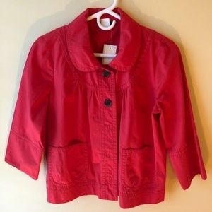 ✨ NWT J Crew Three-Quarter-Sleeve Coral Jacket